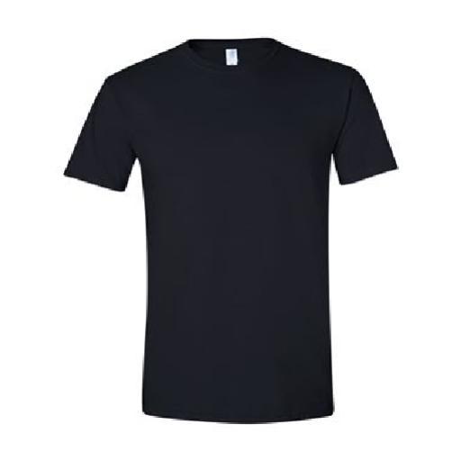 Adult Go Cards Softstyle T-Shirt in Black, front view